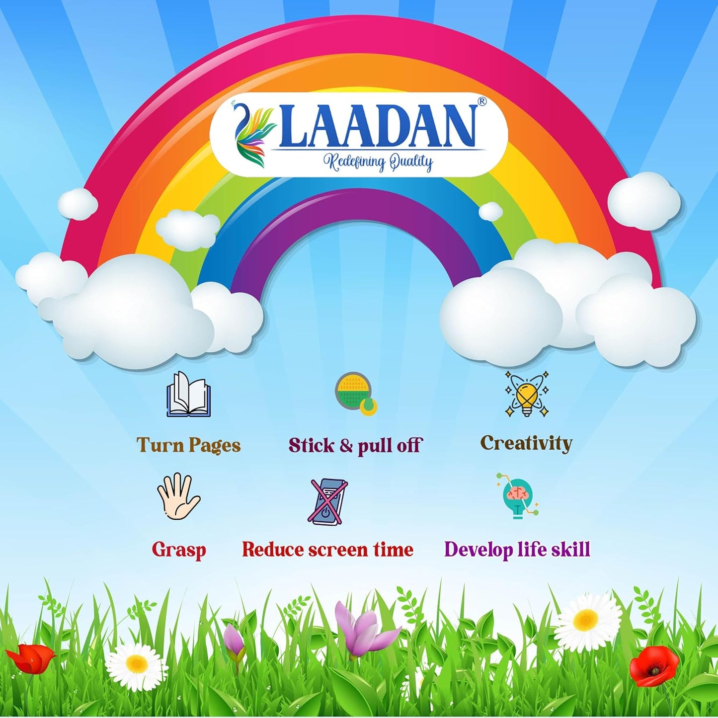 Laadan My Alphabets Busy Book – Montessori Alphabet Activity Book for Toddlers & Preschoolers