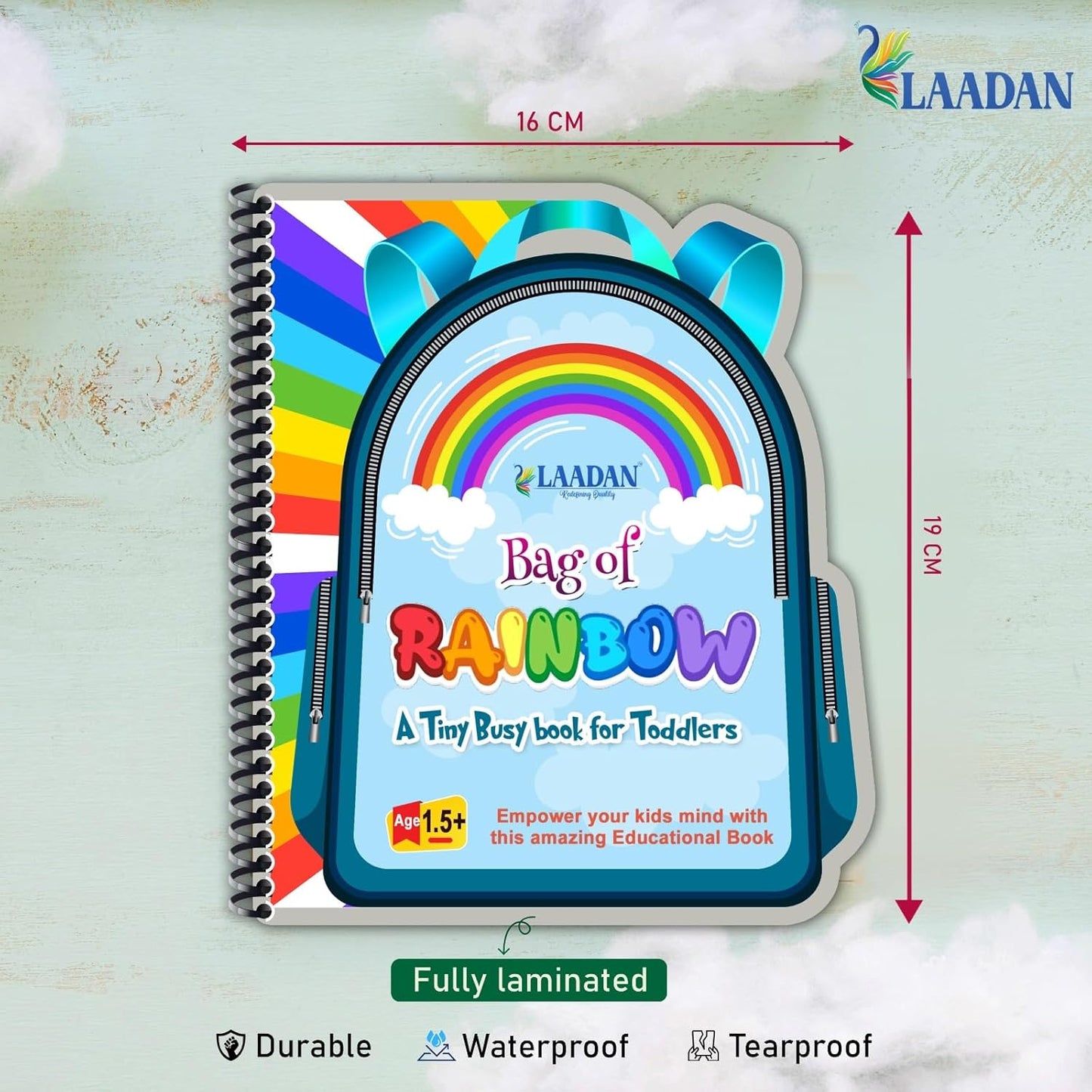 Laadan Bag of Rainbow – Montessori Color Busy Book for Toddlers & Preschoolers
