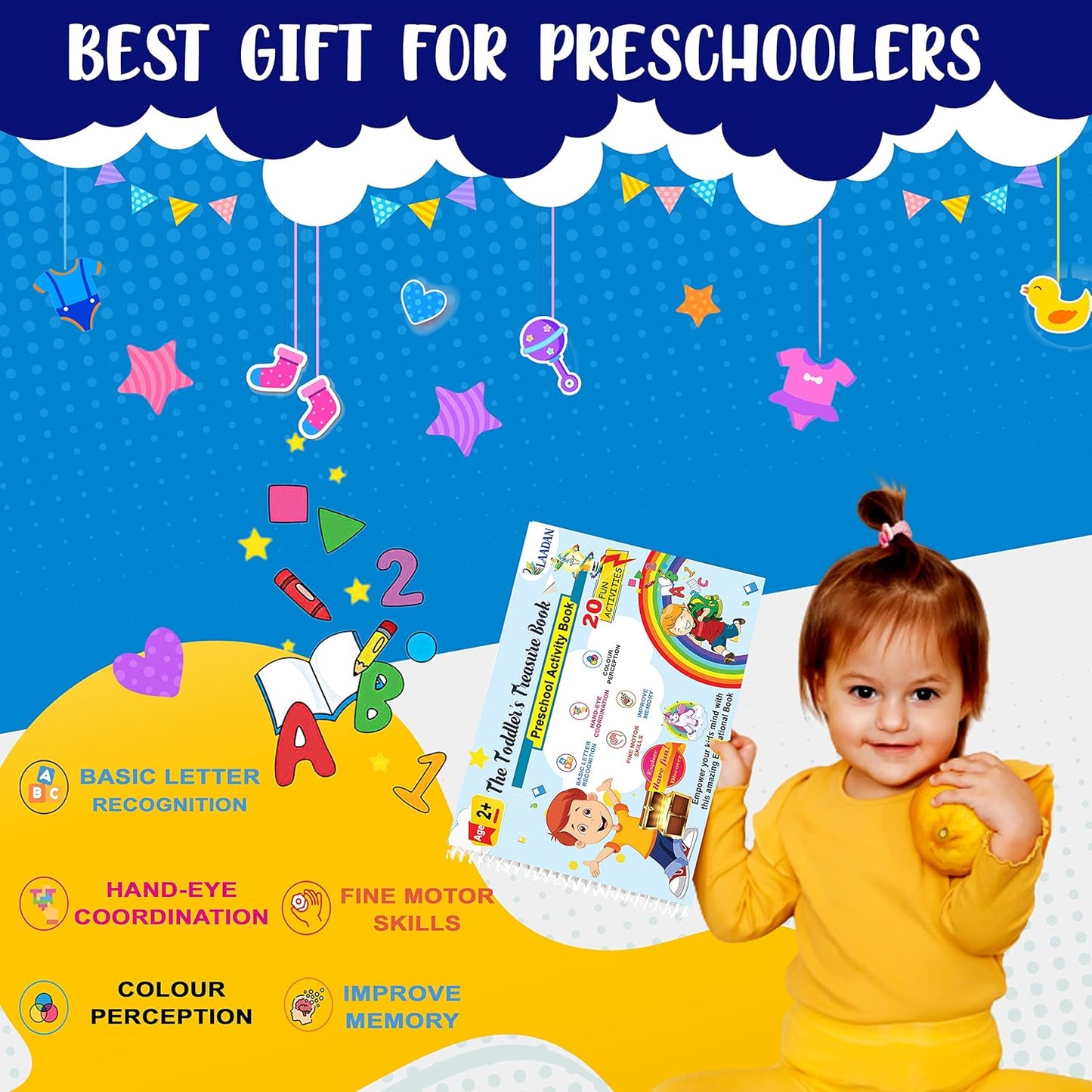 Laadan Toddlers Treasure – Montessori Busy Book for Toddlers & Early Learners
