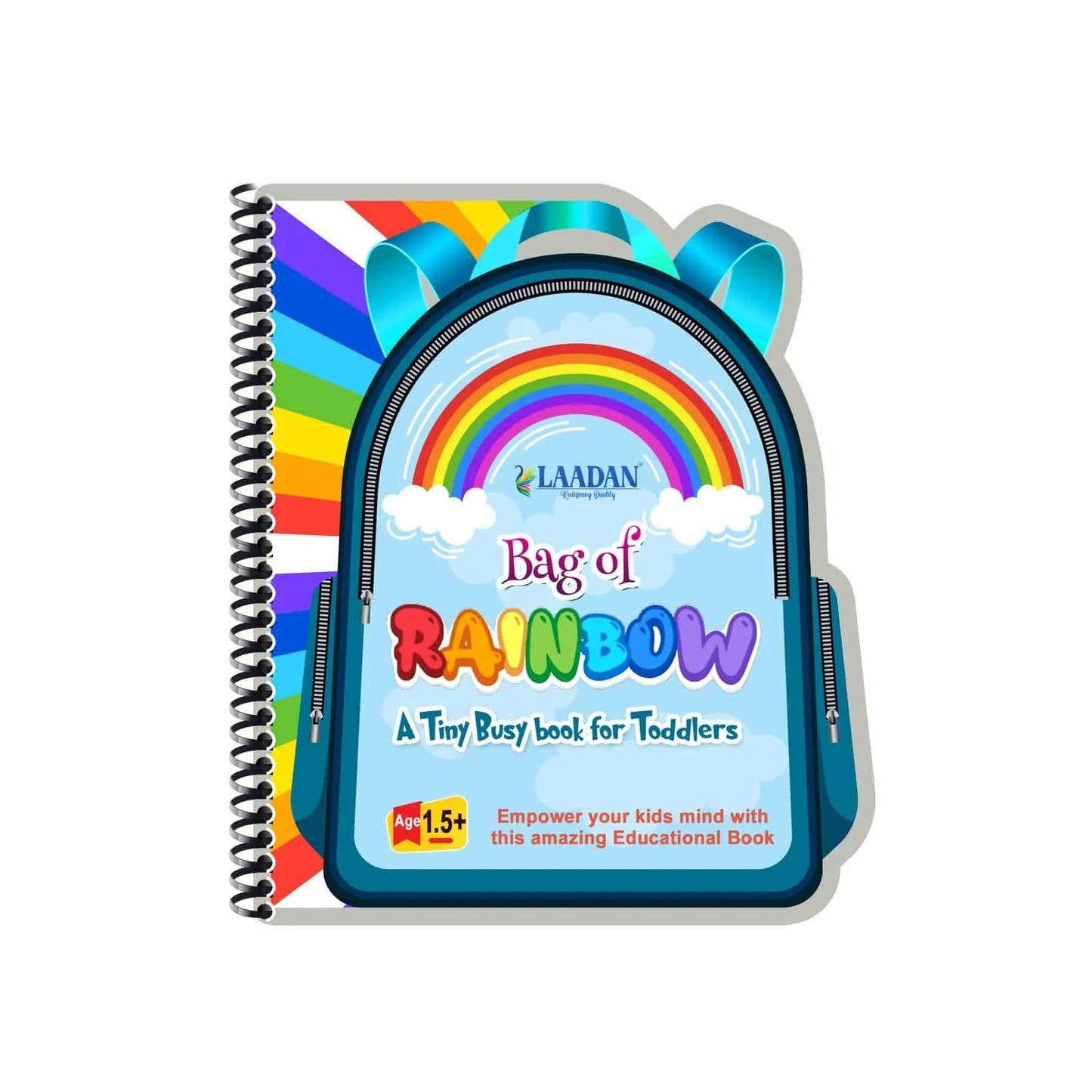 Laadan Bag of Rainbow – Montessori Color Busy Book for Toddlers & Preschoolers