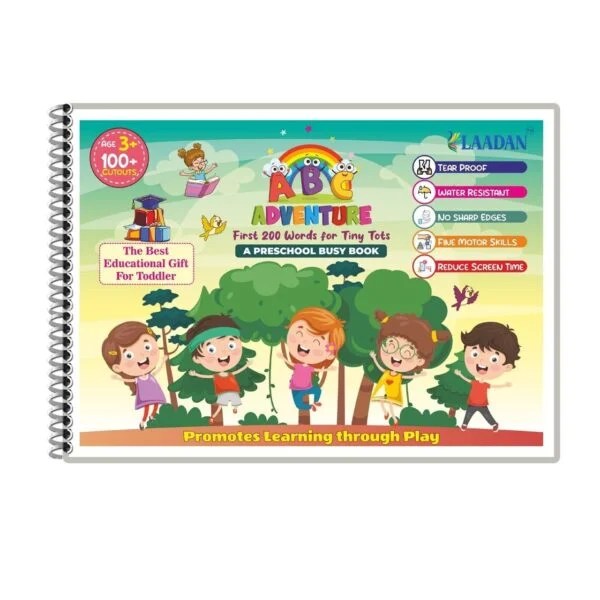 Laadan ABC Adventure – Montessori Alphabet & Vocabulary Learning Busy Binder for Toddlers