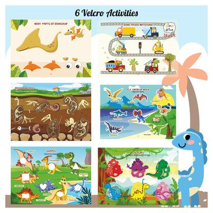 Laadan DinoBook – Dinosaur Themed Busy Book for Toddlers & Preschoolers