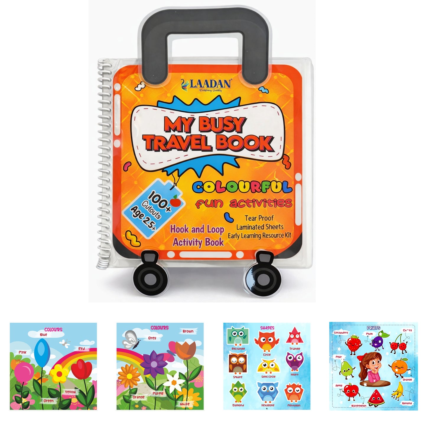 Laadan My Busy Travel Book – Montessori Activity Book for Toddlers & Preschoolers