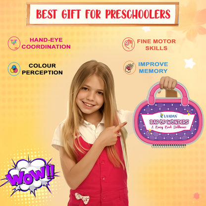 Laadan Bag of Wonders – Montessori Busy Book for Toddlers | Velcro Activity Book (2.5–6 Years)