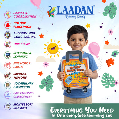 Laadan My Busy Travel Book – Montessori Activity Book for Toddlers & Preschoolers