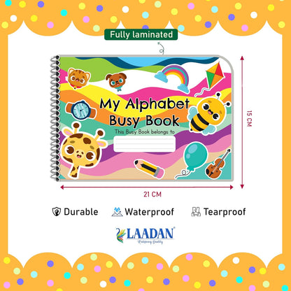 Laadan My Alphabets Busy Book – Montessori Alphabet Activity Book for Toddlers & Preschoolers