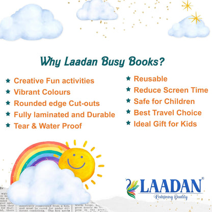 Laadan My Alphabets Busy Book – Montessori Alphabet Activity Book for Toddlers & Preschoolers