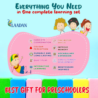 Laadan My Alphabets Busy Book – Montessori Alphabet Activity Book for Toddlers & Preschoolers