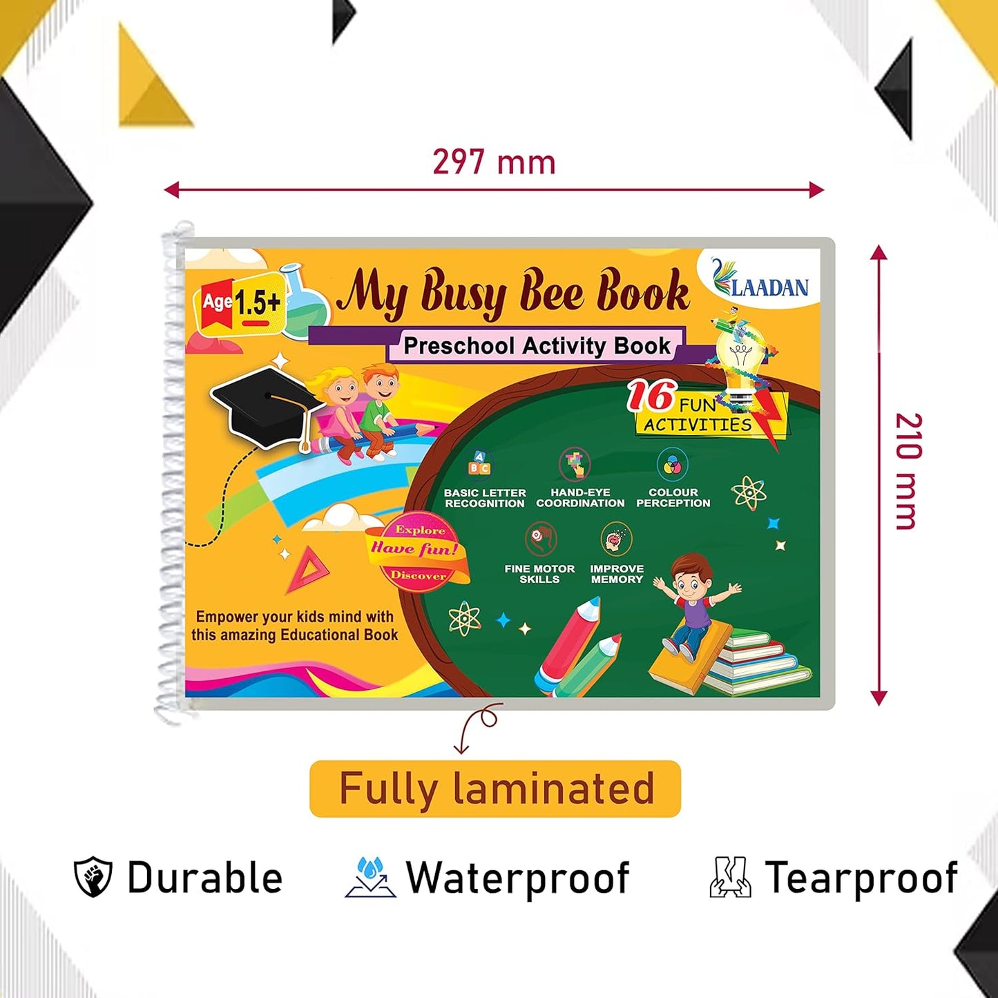 Laadan My Busy Bee Book – Montessori Busy Book for Toddlers & Preschoolers