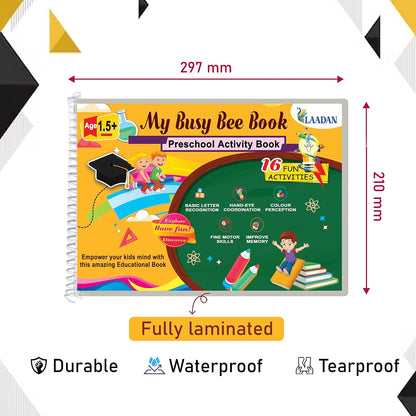 Laadan My Busy Bee Book – Montessori Busy Book for Toddlers & Preschoolers