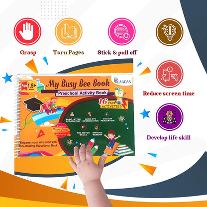 Laadan My Busy Bee Book – Montessori Busy Book for Toddlers & Preschoolers