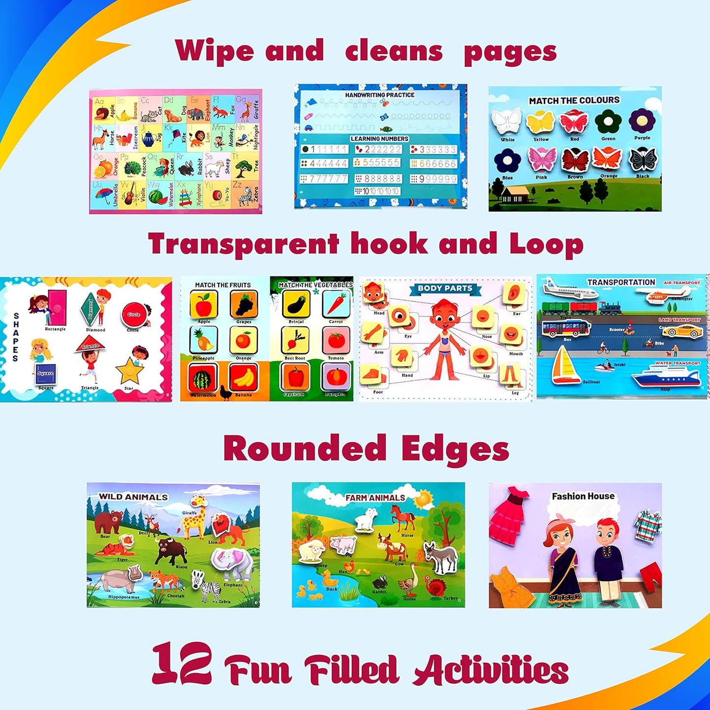 Laadan Busy Little Hands – Montessori Activity Binder for Toddlers & Preschoolers