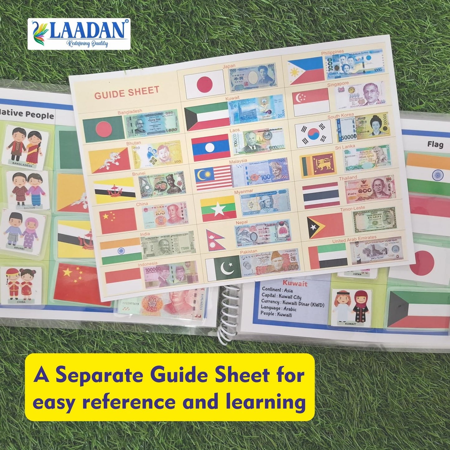 Laadan Flags, Culture & Currencies Busy Binder – Montessori Activity Book for Kids
