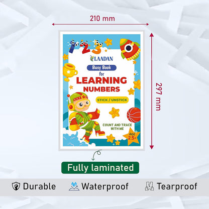 Laadan Numbers Activity Binder – Montessori Math Busy Book for Toddlers & Preschoolers