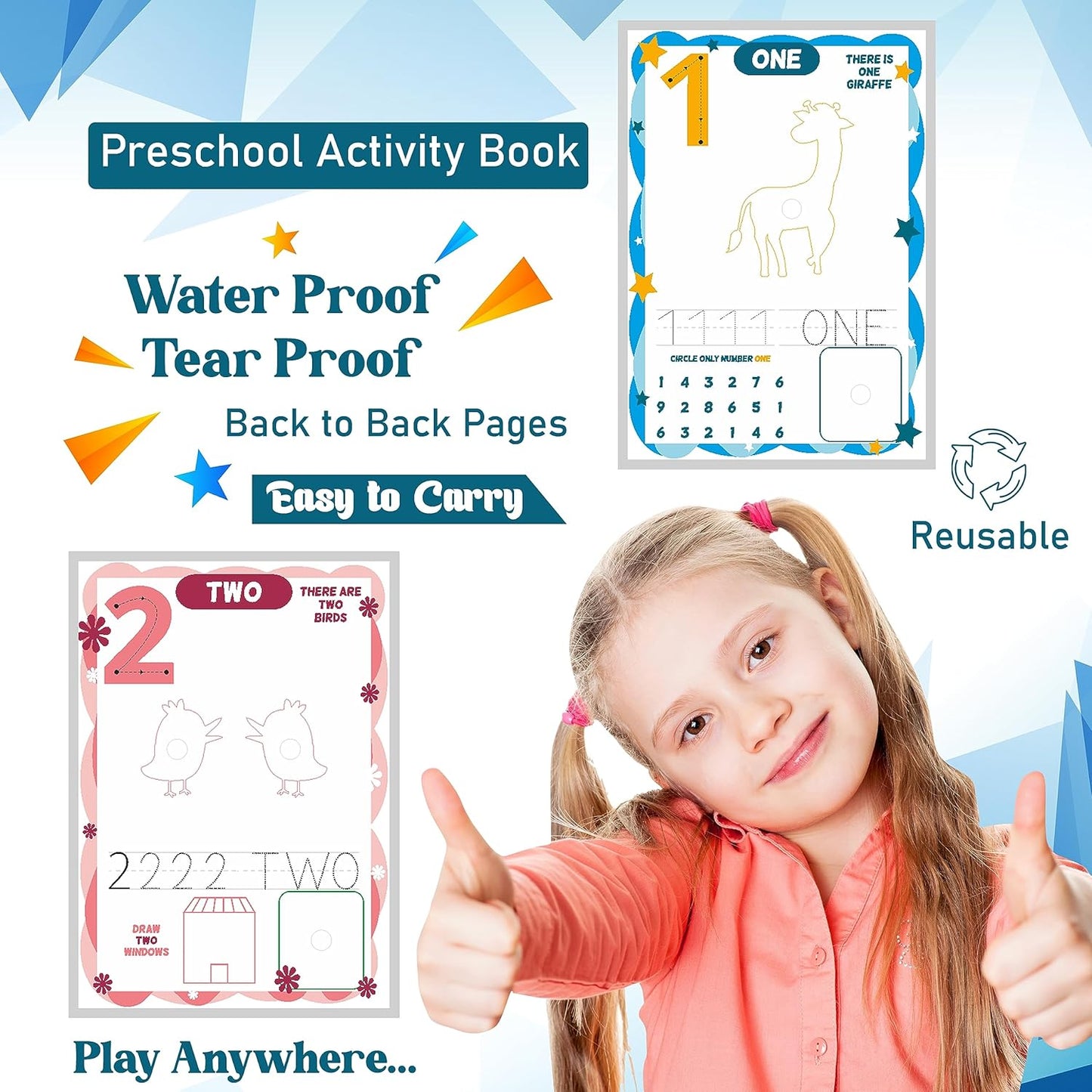 Laadan Numbers Activity Binder – Montessori Math Busy Book for Toddlers & Preschoolers