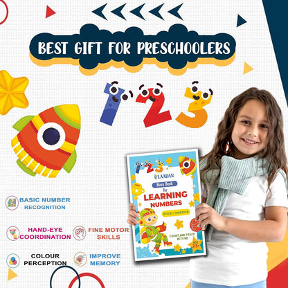 Laadan Numbers Activity Binder – Montessori Math Busy Book for Toddlers & Preschoolers