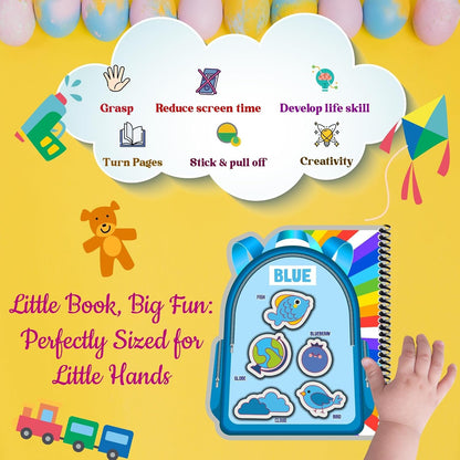 Laadan Bag of Rainbow – Montessori Color Busy Book for Toddlers & Preschoolers