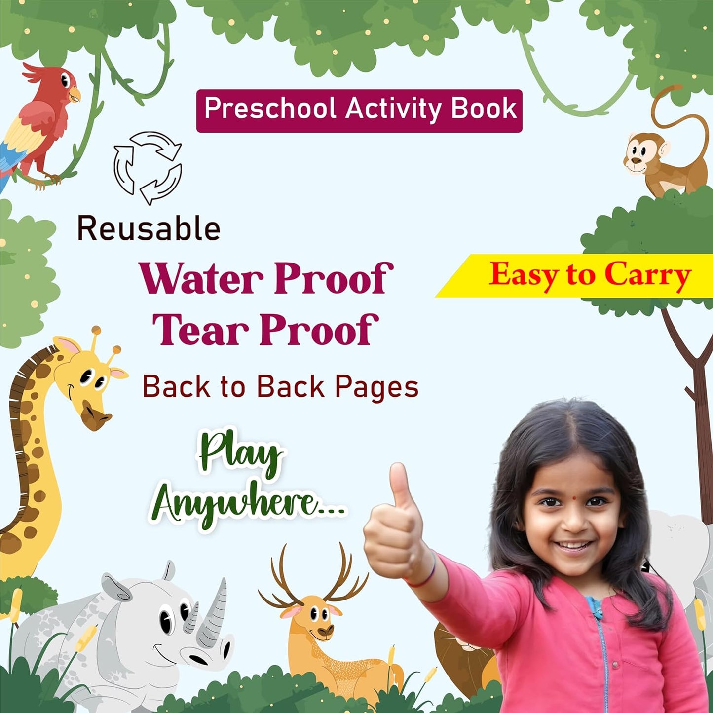 Laadan Animal Safari – Montessori Animal Busy Book for Toddlers & Preschoolers
