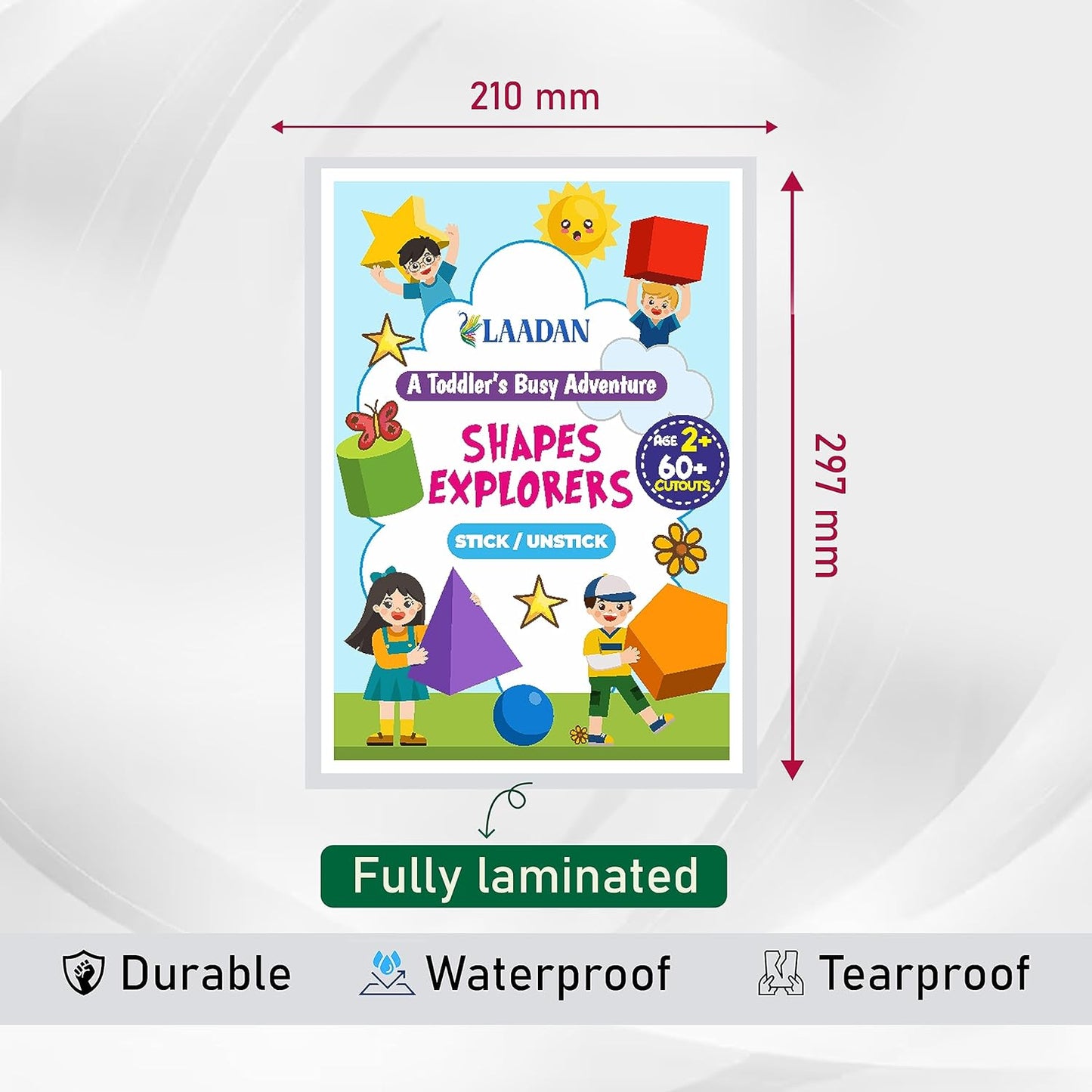 Laadan Shapes Explorer – Montessori Shapes Activity Binder for Toddlers & Preschoolers