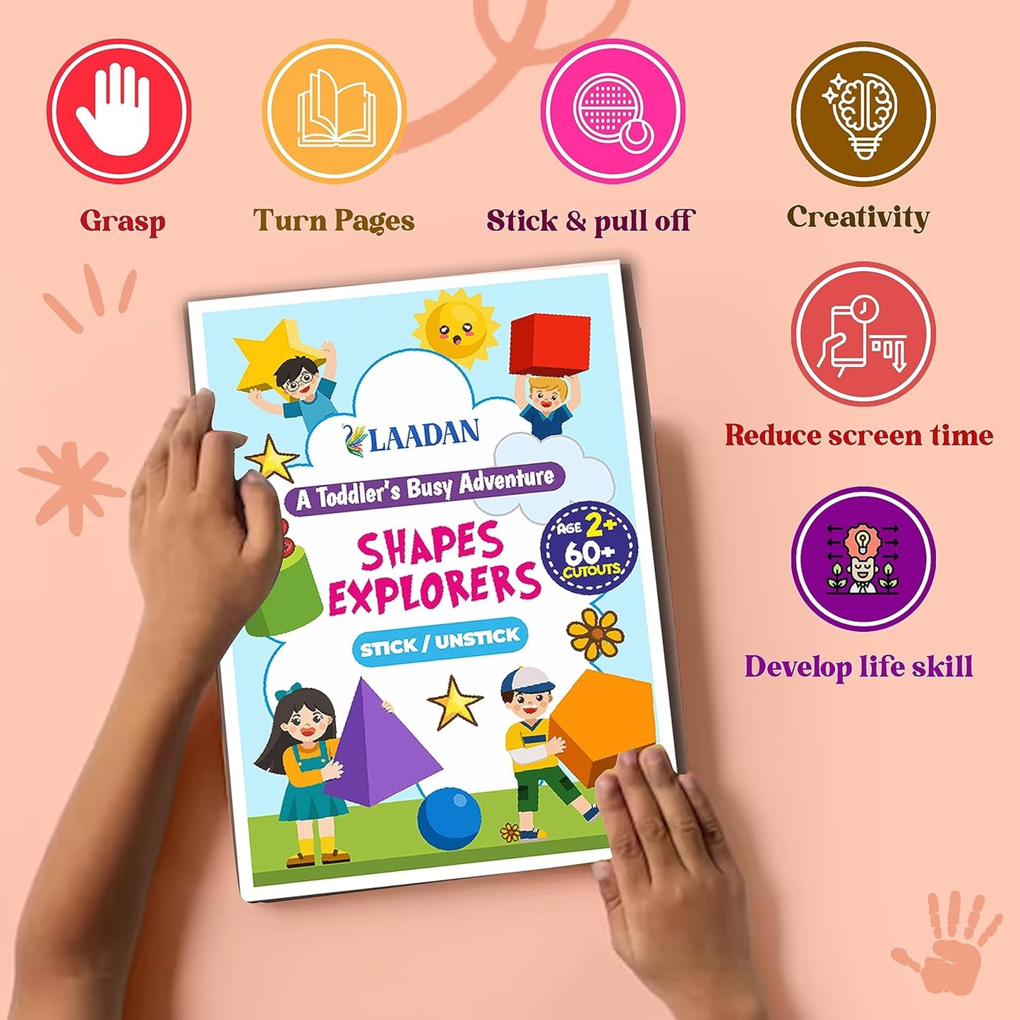 Laadan Shapes Explorer – Montessori Shapes Activity Binder for Toddlers & Preschoolers