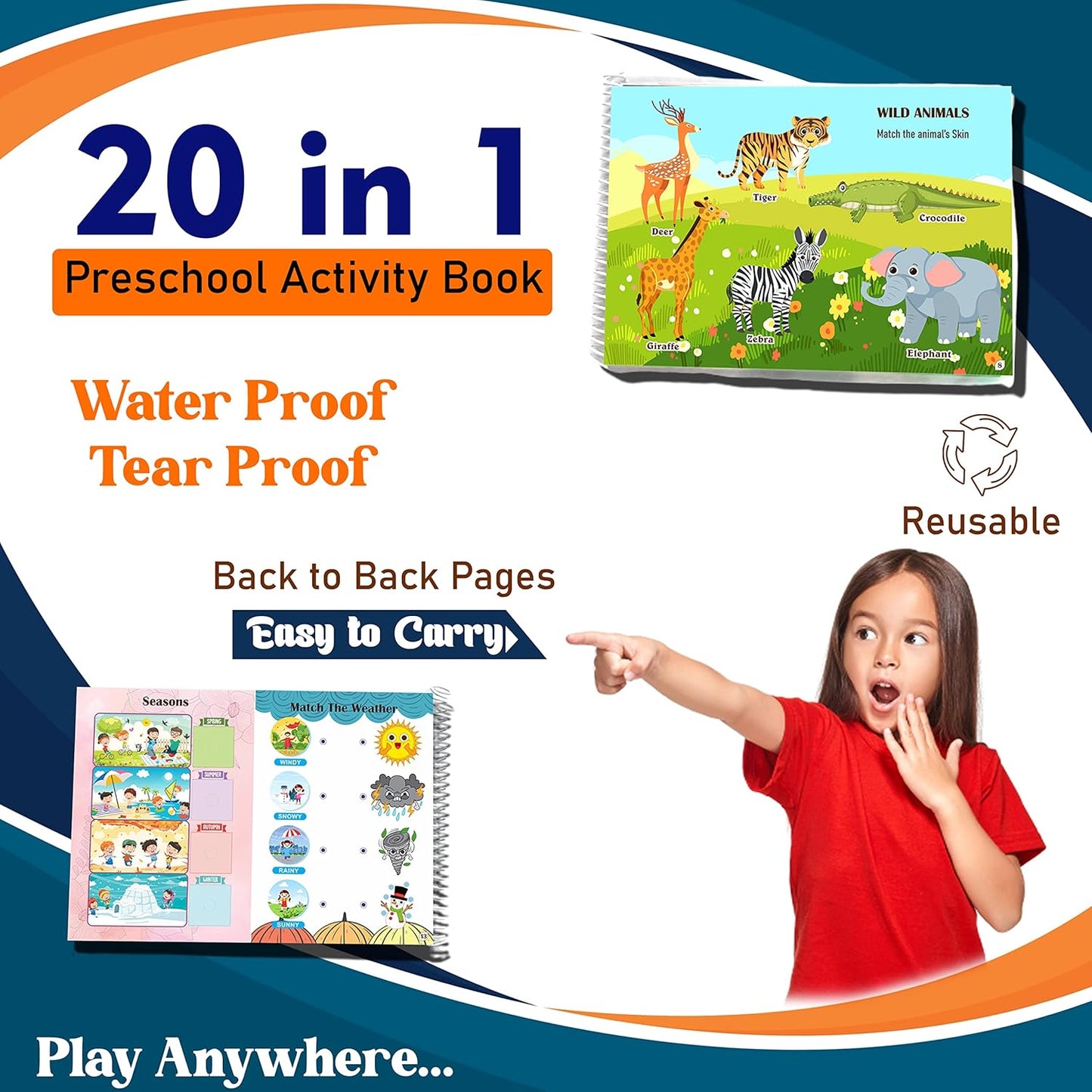 Laadan Toddlers Treasure – Montessori Busy Book for Toddlers & Early Learners