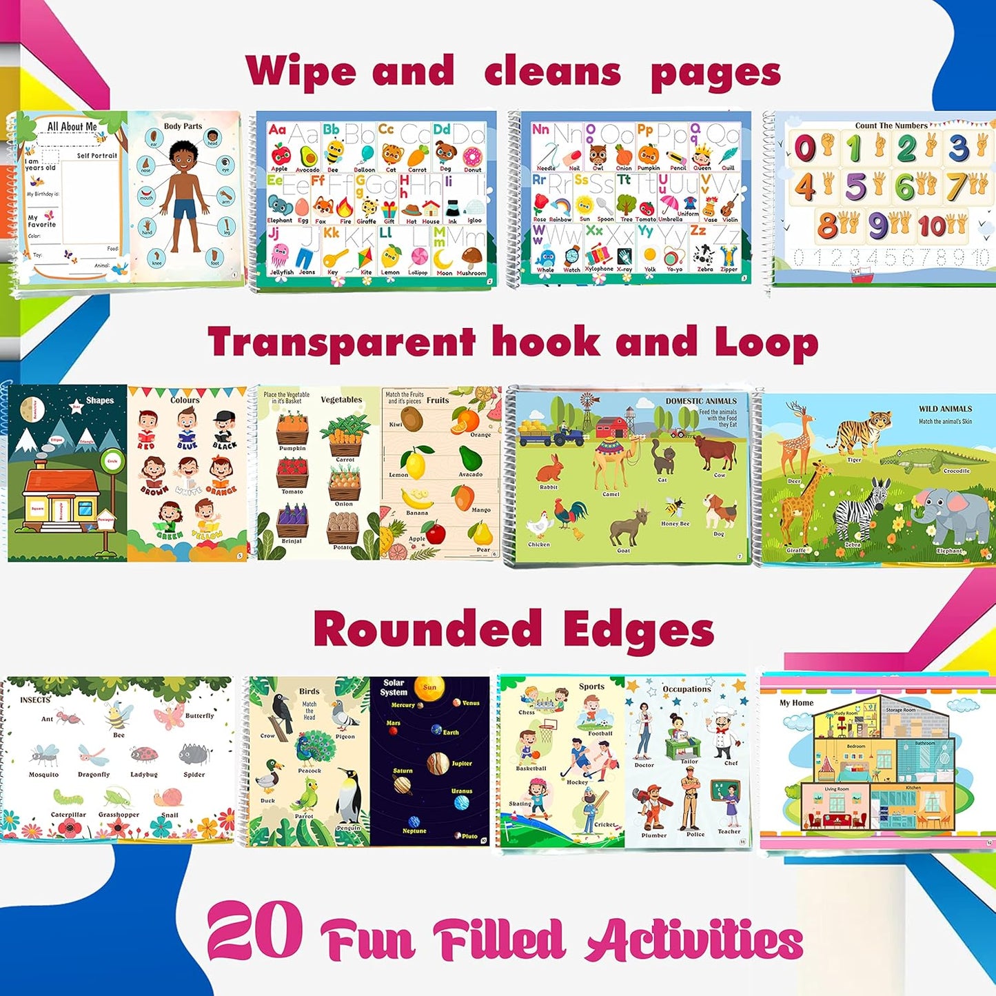 Laadan Toddlers Treasure – Montessori Busy Book for Toddlers & Early Learners