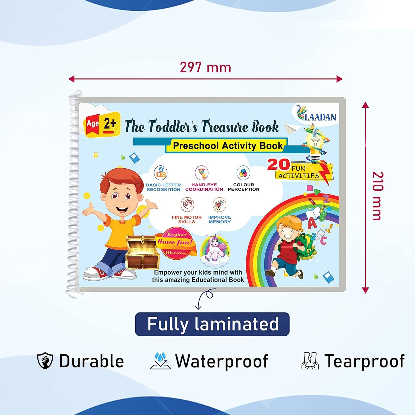 Laadan Toddlers Treasure – Montessori Busy Book for Toddlers & Early Learners