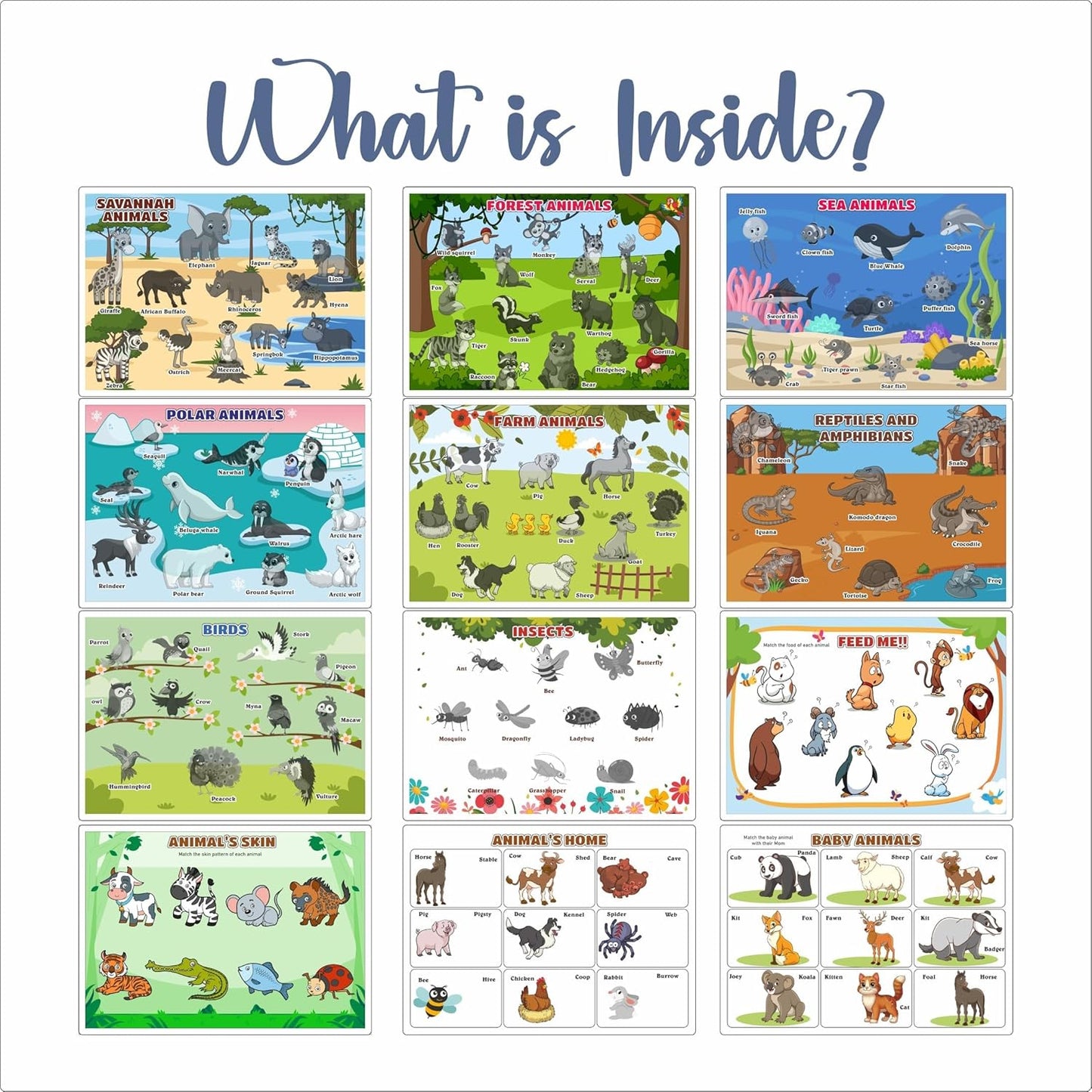 Laadan Animal Zone – Montessori Animal Busy Binder for Toddlers & Preschoolers