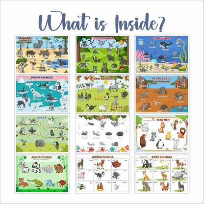 Laadan Animal Zone – Montessori Animal Busy Binder for Toddlers & Preschoolers