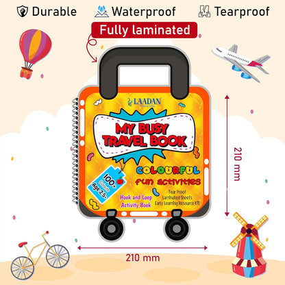 Laadan My Busy Travel Book – Montessori Activity Book for Toddlers & Preschoolers