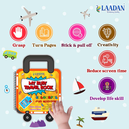 Laadan My Busy Travel Book – Montessori Activity Book for Toddlers & Preschoolers