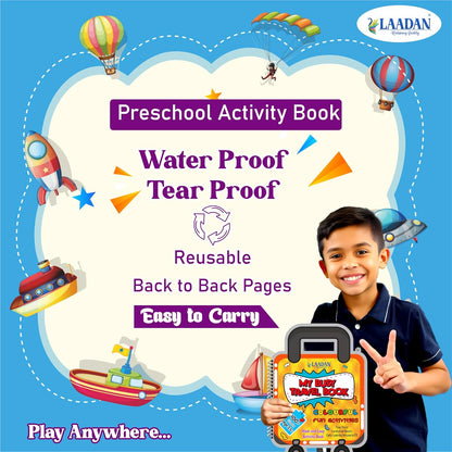 Laadan My Busy Travel Book – Montessori Activity Book for Toddlers & Preschoolers
