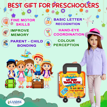 Laadan My Busy Travel Book – Montessori Activity Book for Toddlers & Preschoolers